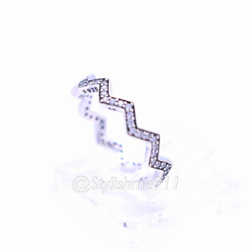 Authentic Pandora Shimmering Zigzag Ring - Picture 4 of 10